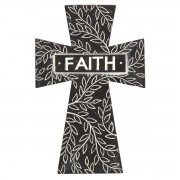 2pk -Wall Cross Faith Black Resin - (Pack of 2)