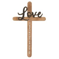 Wall Cross Love Resin 9.5in