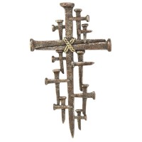 Wall Cross Nails Resin 12in