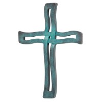 Wall Cross Blue Resin 12h