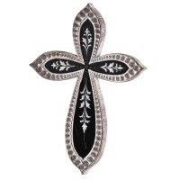Wall Cross Beaded Edge Resin 10in Wall Cross Beaded Edge Resin 10in