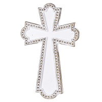 2pk -White Wash Resin Wall Cross 6.75H - (Pack of 2) 2pk -White Wash Resin Wall Cross 6.75H - (Pack of 2)
