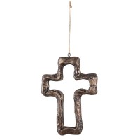 2pk -Brown Stone Look Resin Wall Cross 5.75H - (Pack of 2)