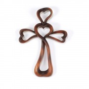 2pk -Eternal Love Heart Shape Wall Cross - (Pack of 2)
