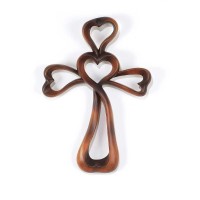 2pk -Eternal Love Heart Shape Wall Cross - (Pack of 2)