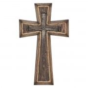 2pk -Wood Wall Cross 17" with Rope Accent - (Pack of 2) 2pk -Wood Wall Cross 17" with Rope Accent - (Pack of 2)