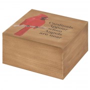 Keepsake Wood Box Cardinals Appear Angel Keepsake Wood Box Cardinals Appear Angel