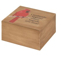Keepsake Wood Box Cardinals Appear Angel Keepsake Wood Box Cardinals Appear Angel