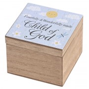 Keepsake Box Child Of God Blue MDF 4x4 Keepsake Box Child Of God Blue MDF 4x4