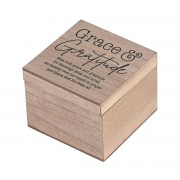 Keepsake Box Grace & Gratitude MDF 4x4 Keepsake Box Grace & Gratitude MDF 4x4
