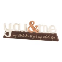 2pk -You & Me Word Figurine - (Pack of 2)