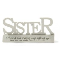 3pk -Word Figurine Sisters Are Angels - Pack of 3