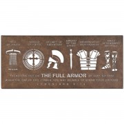 Wall Plaque Metal Armor Of God 20 x 9