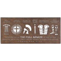 Wall Plaque Metal Armor Of God 20 x 9 Wall Plaque Metal Armor Of God 20 x 9