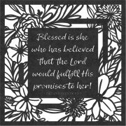 Wall Hanging Metal Floral Blessed Is She