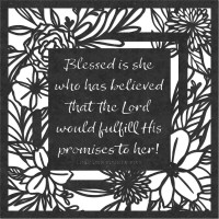 Wall Hanging Metal Floral Blessed Is She Wall Hanging Metal Floral Blessed Is She