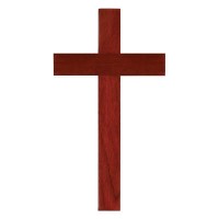 3pk -Solid Mahogany Wall Cross 10" - Pack of 3