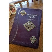 NCV Ornate Brass Jeweled Bible Burgundy NCV Ornate Brass Jeweled Bible Burgundy