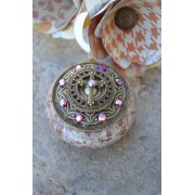Aurora Borealis Crystal Cross Stone Box