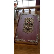 NKJV Ruby Crystals Decorated Cross Jeweled Bible Brown NKJV Ruby Crystals Decorated Cross Jeweled Bible Brown