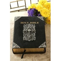 NAB Catholic Jeweled Blue Crystal Cross Bible