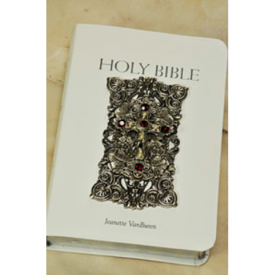 Ruby Crystal NAB Catholic Holy Bible-White -  - DABB13116