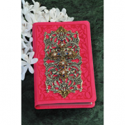 Jeweled Pink Floral Compact Bible-ESV OUT OF PRINT
