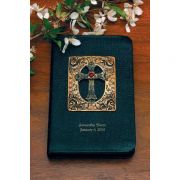 Antiqued Brass and Garnet Cross Bible-Compact Edition KJV