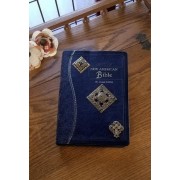 NAB Ornate Brass Jeweled Bible Blue NAB Ornate Brass Jeweled Bible Blue