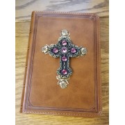 KJV Baby Keepsake Jeweled Compact Bible Tan