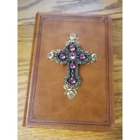 KJV Baby Keepsake Jeweled Compact Bible Tan