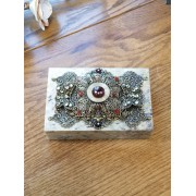 Dueling Butterflies Blessing Soapstone Box