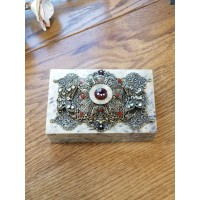Dueling Butterflies Blessing Soapstone Box