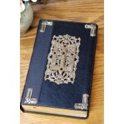KJV Adorned with Ornate Brass with Red Stones Giant Print Jeweled Bible