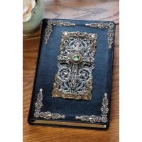 NKJV Peridot Crystals Decorated Cross Jeweled Bible Black NKJV Peridot Crystals Decorated Cross Jeweled Bible Black