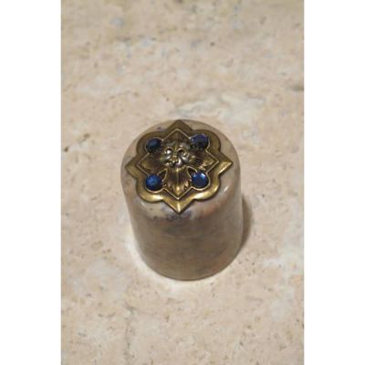 Fleur De Lis Jeweled Soapstone Box -  - JMSS2029
