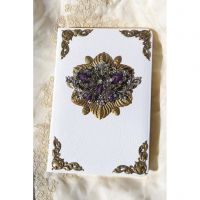 Jeweled Crystal Butterfly Personal Size Bible KJV-Purple RETIRED
