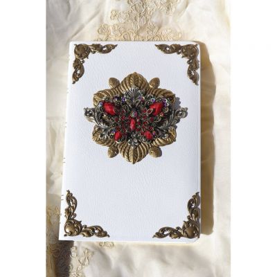 Jeweled Crystal Butterfly Personal Size Bible KJV-Red RETIRED -  - DABB15154