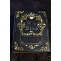KJV Jeweled Family Bible Brown Swarovski Crystals and Pearls
