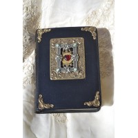 Glass Heart Keepsake Jeweled Compact Bible-Black Choice of NKJV or KJV