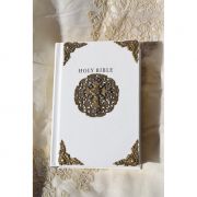 Special Occasion Bible with Antiqued Brass stamping with Crystals