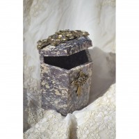 Tall Hexagon Beveled Saopstone Box w/Natures Symbols of Faith Tall Hexagon Beveled Saopstone Box w/Natures Symbols of Faith