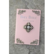 NIV New Testament Fluer De Lis French Cross Baby Bible CHOICE of Colors NIV New Testament Fluer De Lis French Cross Baby Bible CHOICE of Colors