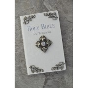 NIV New Testament Fluer De Lis French Cross Baby Bible Choice of Colors NIV New Testament Fluer De Lis French Cross Baby Bible Choice of Colors