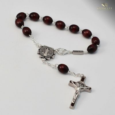 St. Benedict Ghirelli Silver Plated Decade Rosary - Ghirelli -  - 38016