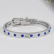 SECRETUM Stainless Steel Bracelet with Blue Swarovski crystals