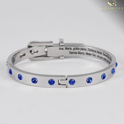 SECRETUM Stainless Steel Bracelet with Blue Swarovski crystals -  - 771743M18