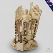 9/11 Remembrance Heriloom Rosary Holder Sculpture - Ghirelli