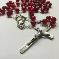 Our Lady Undoer of Knots Red Rosary - Ghirelli