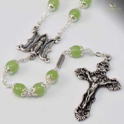Annunciation silver plated Rosary -  - 14609C